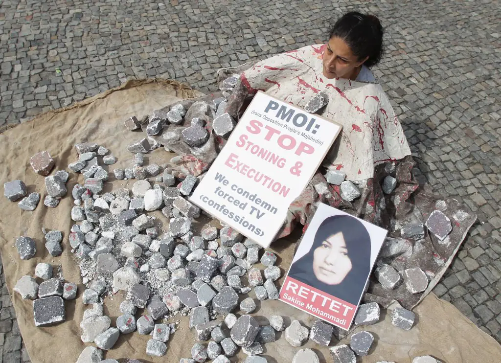 There have been protests against stoning in recent times. Credit: Andreas Rentz/Getty Images