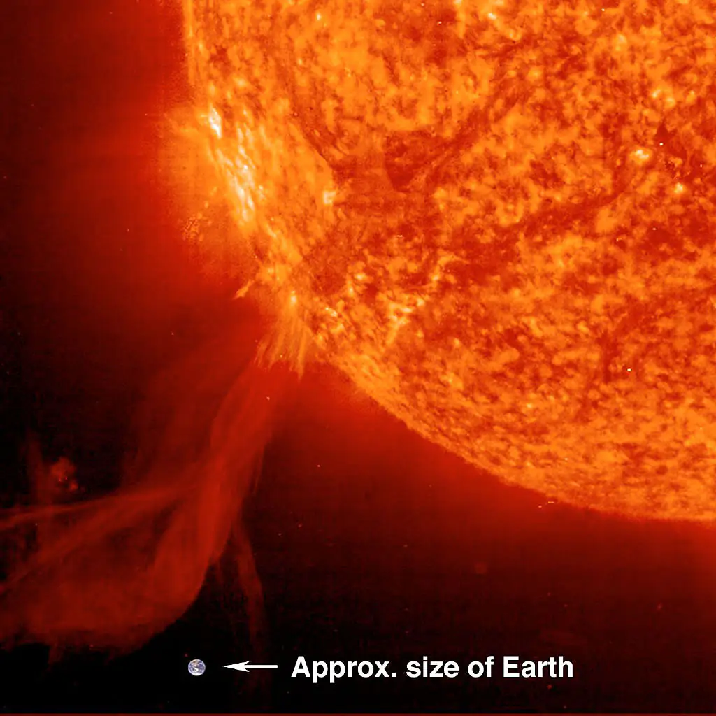 A solar storm. Credit: SOHO/ESA/NASA/Getty Images