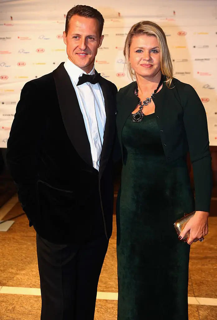 Michael Schumacher and his wife Corinna. Credit: Alex Grimm / Getty