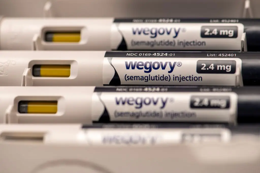 GLP-1 drugs like Wegovy have gained popularity for helping people lose weight. Credit: UCG/Getty