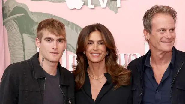 Presley with his parents Cindy Crawford and Rande Gerber