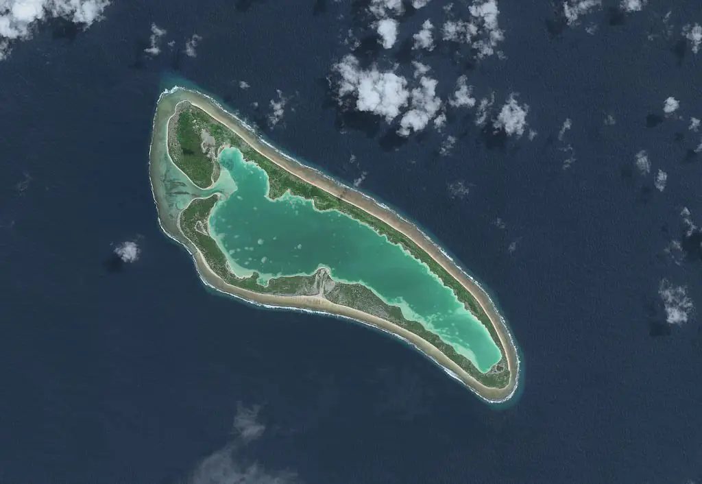 It is believed Earhart landed on Nikumaroro. Credit: Satellite image (c) 2026 Vanto