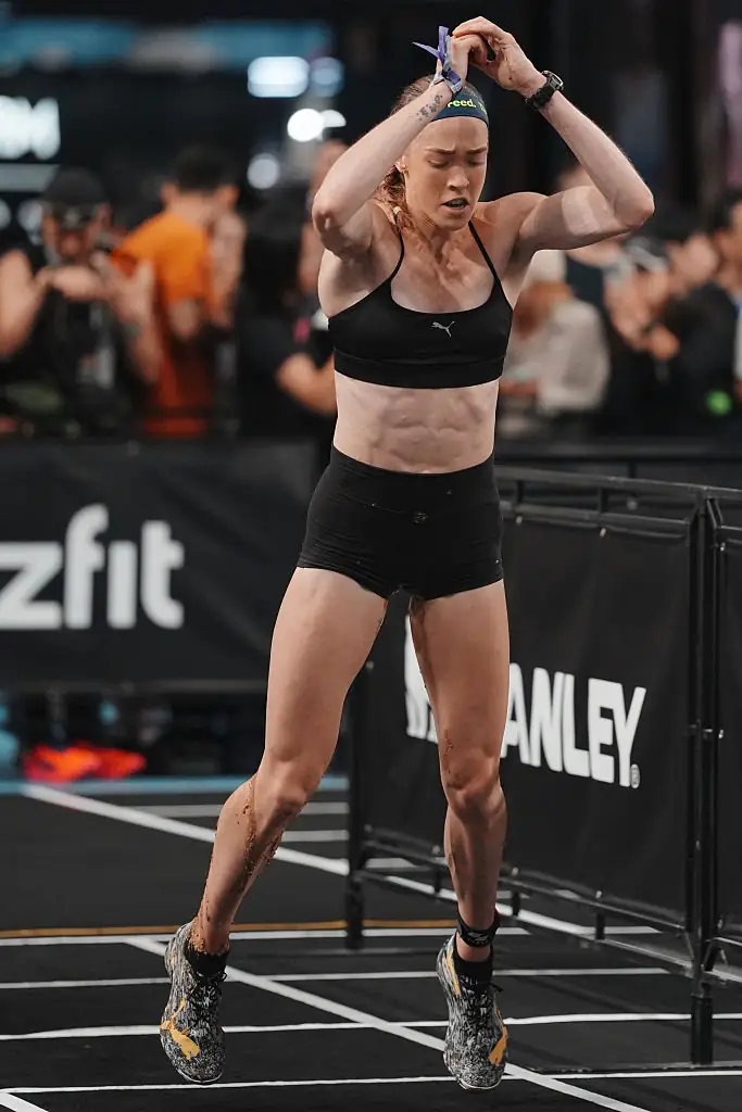 Joanna Wietrzyk completed her HYROX event in Beijing despite defecating mid-race. Credit: Fred Lee / Getty