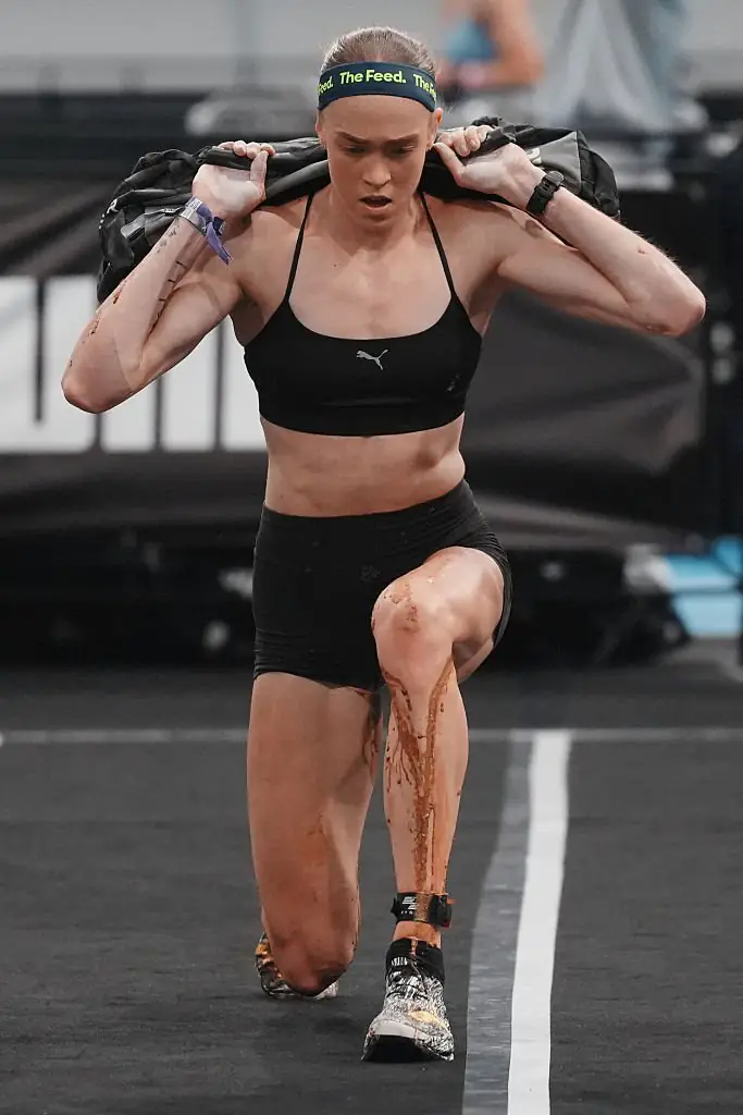 Joanna Wietrzyk won the women’s HYROX Pro event in Beijing in a time of 1:01:23. Credit: VCG / Getty