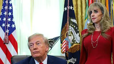President Donald Trump, Dell Technologies CEO Michael Dell and his wife Susan Dell