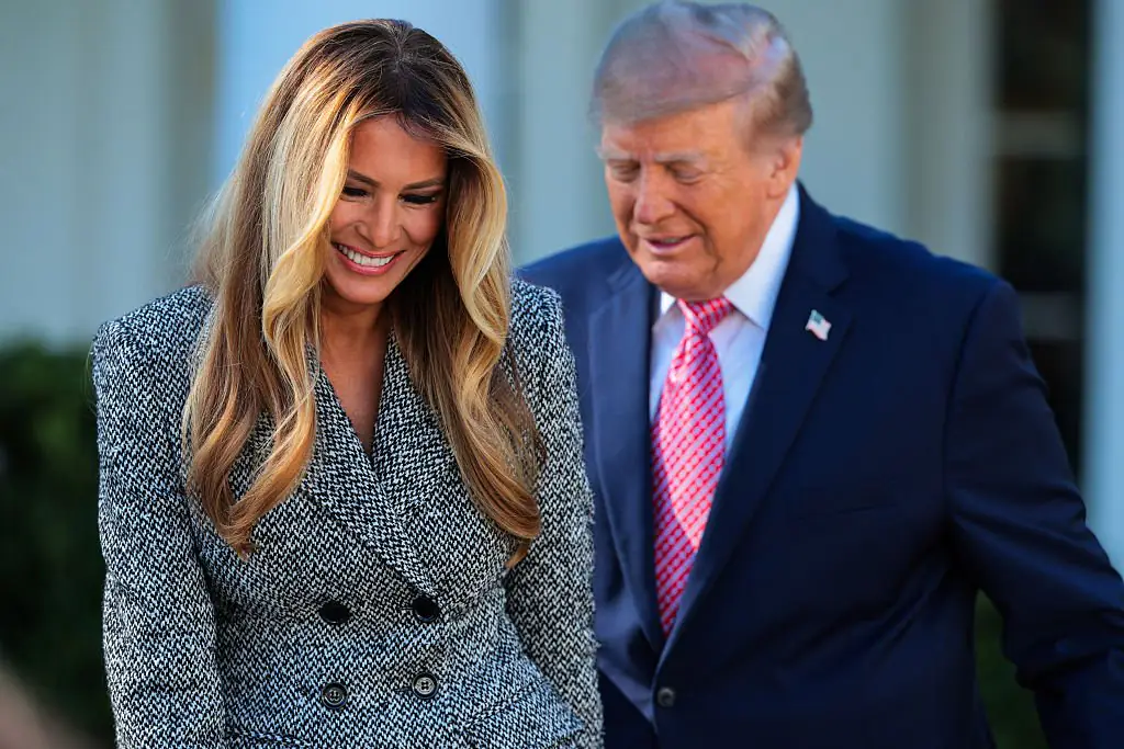 Donald Trump and Melania signed an executive order at the White House today. Credit: Chip Somodevilla/Getty