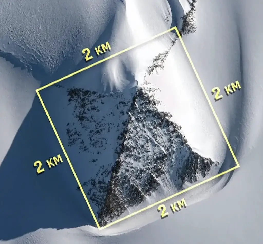 Though it may appear similar, the structure isn't a pyramid. Credit: YouTube/History