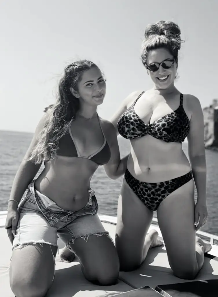 Brook (right) has dealt with body-shaming comments over the years, but she remains unbothered. Credit: Instagram/@iamkb 