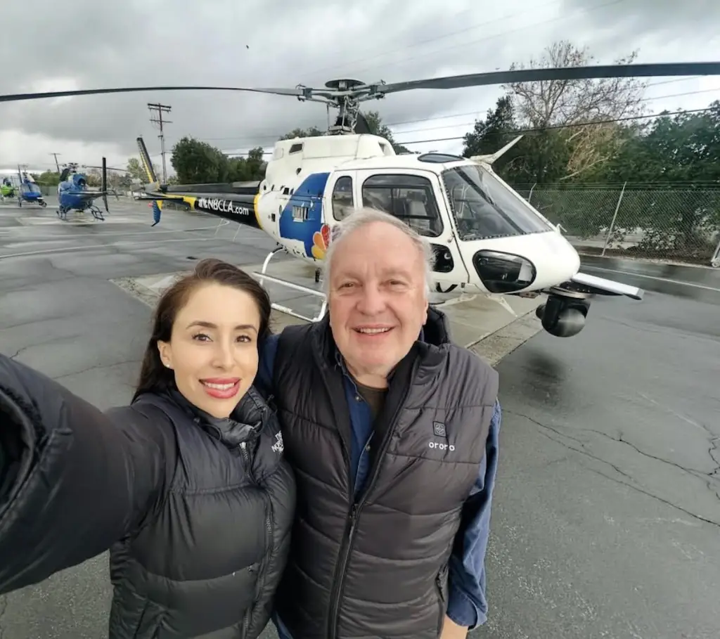 Eliana Moreno and pilot George Marciniw were killed in the crash in Los Angeles. Credit: Instagram/Pacific Rotorways