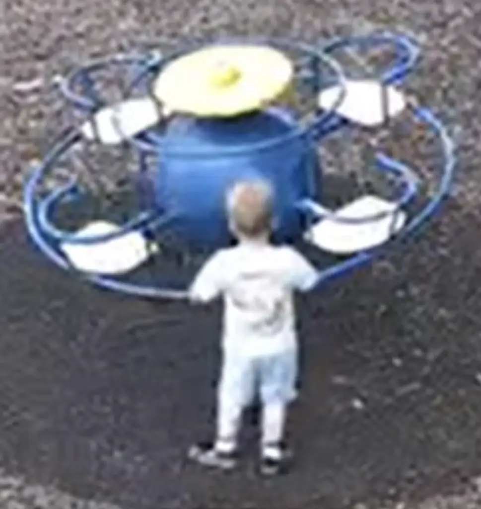 The boy was seen playing on a merry-go-round shortly before his disappearance. Credit: Suffolk Police

