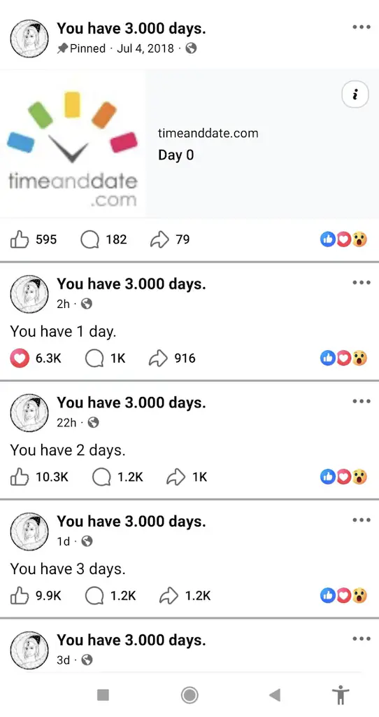 The mysterious page will reveal what it's actually about, later today. Credit: Facebook