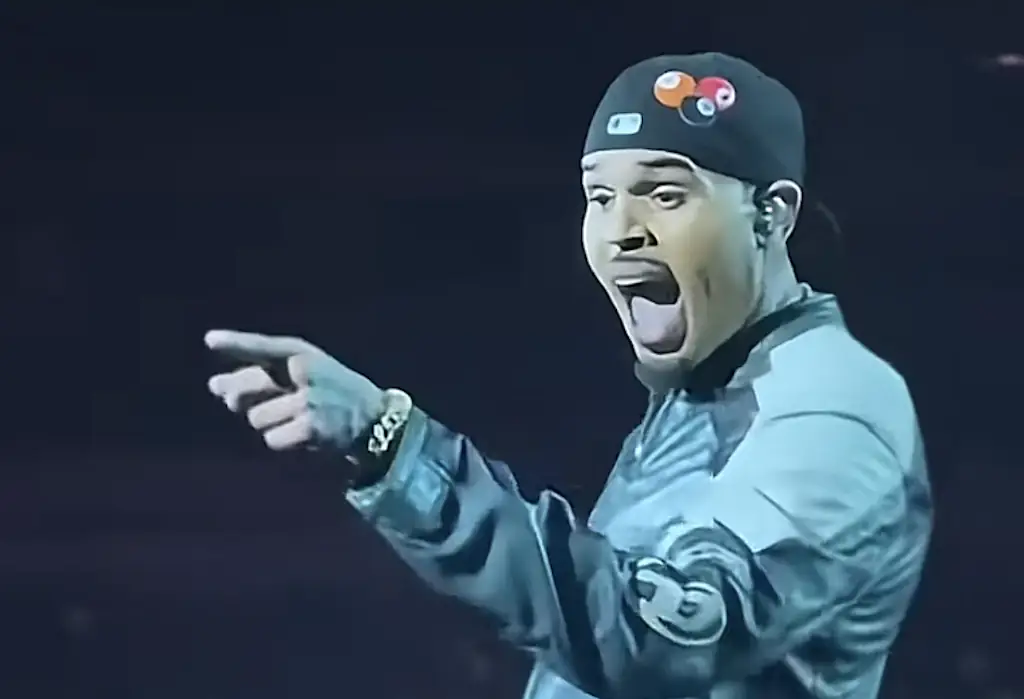 Chris Brown wasn't happy. Credit: Nina Celeste/TikTok