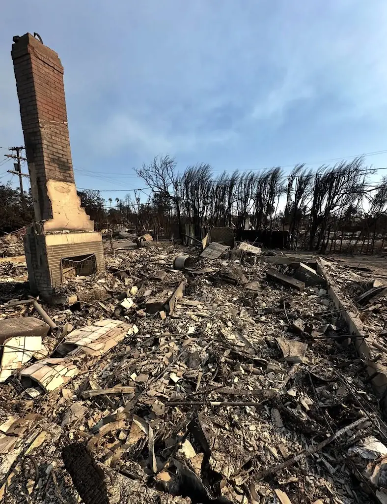 Chad Lowe shared what was left of his family's home, which burned down in the Pacific Palisades fire. Credit: Instagram/Chad Lowe