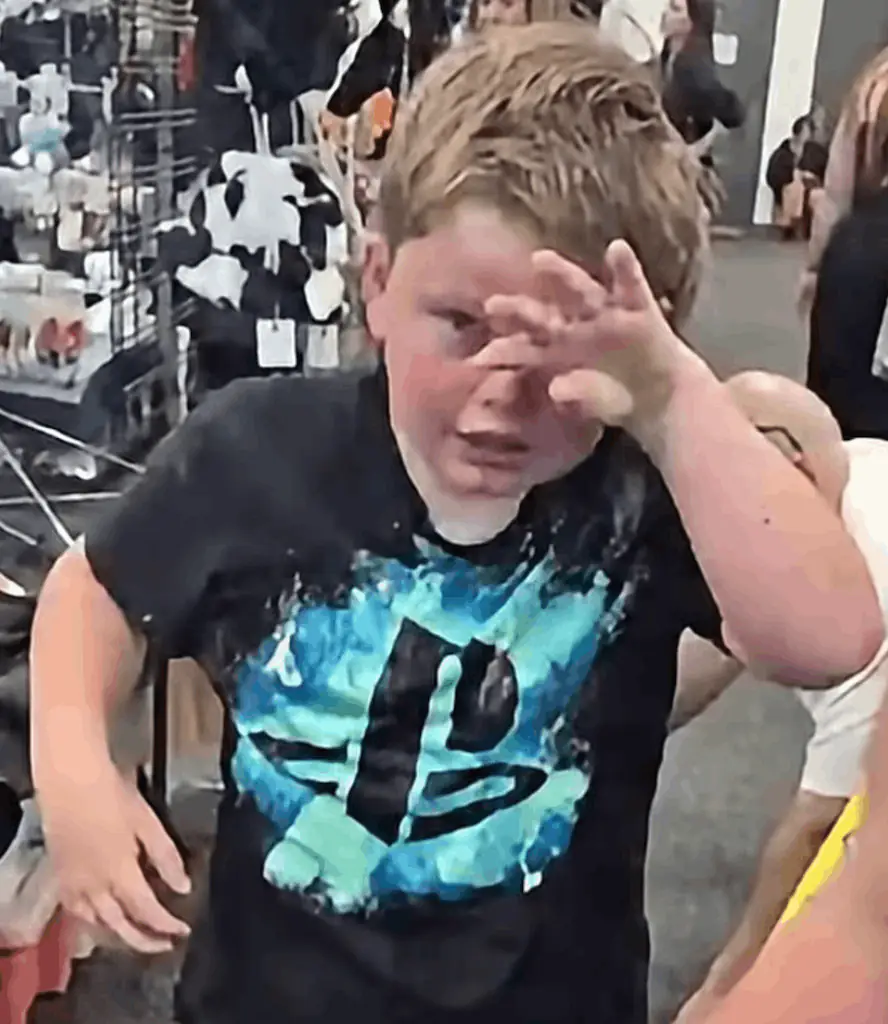 The 10-year-old was in pain after the toy exploded. Credit: Seven