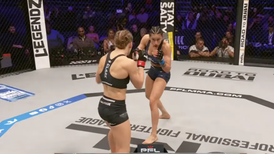 Lucero Acosta and Shannon Clark at PFL Chicago.