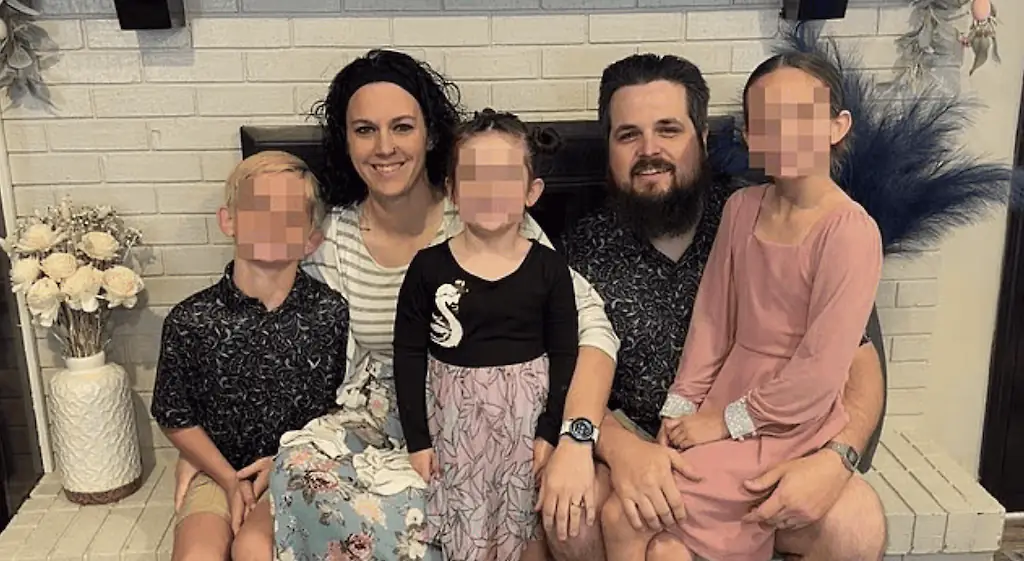 Nick Schafer with his partner and three children. Credit: Nick Schafer/Facebook