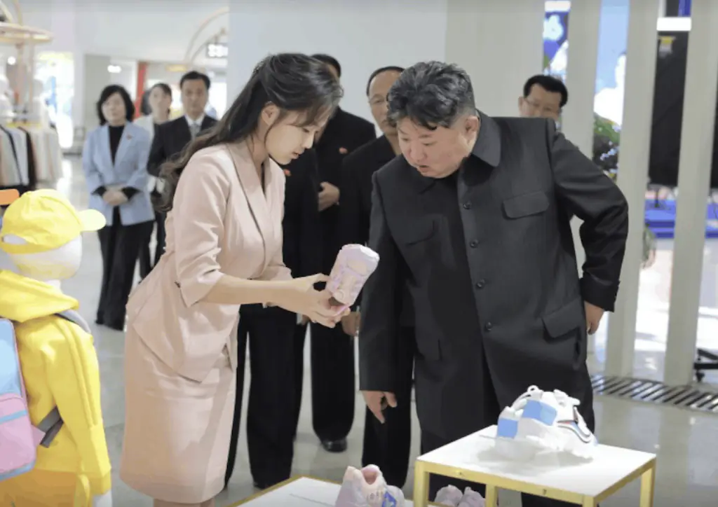 The North Korean media outlet released images of Kim Jong Un at a footwear exhibition to 'prove' he is still alive. Credit: Korean Central News Agency