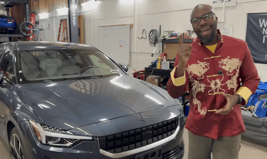 A content creator bought an electric car for little more than $3,000, and revealed a surprising finding. Credit: Rich Rebuilds/YouTube