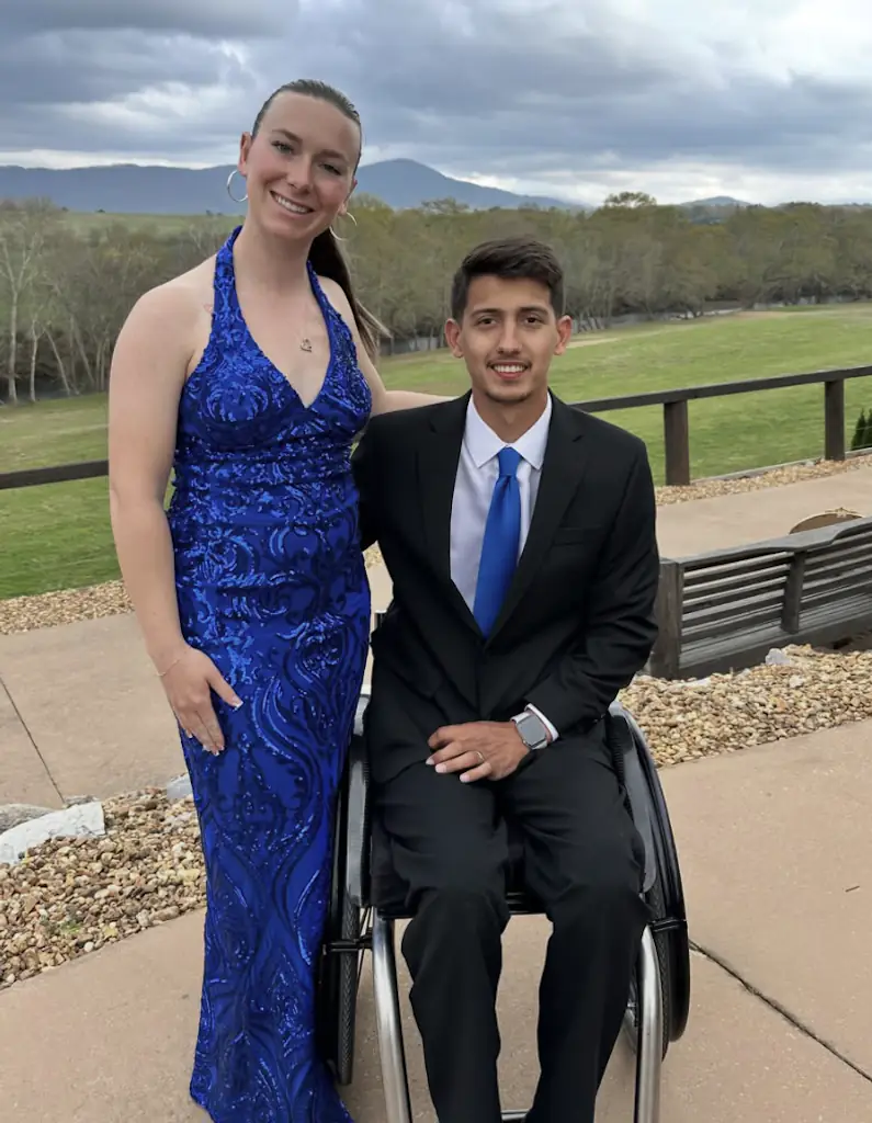 A man who was left paralyzed after a dirt bike accident has explained how he uses a chair to be intimate with his partner. Credit: Neven Hart / Instagram