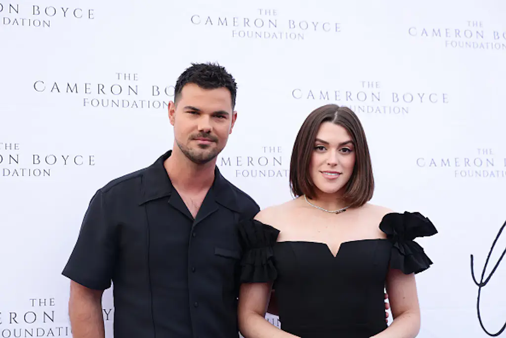 Taylor Lautner with his wife, Taylor Lautner. Credit: Momodu Mansaray/WireImage/ Getty