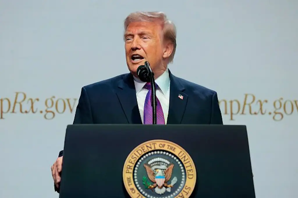 Donald Trump's new channel, Trump TV, has been mocked for one embarrassing detail. Credit:  Chip Somodevilla/Getty Images