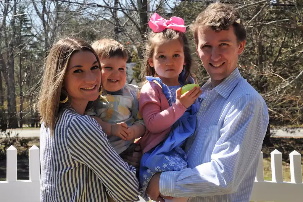 Lindsay and Patrick Clancy with their son Dawson and daughter Cora. Credit: Facebook