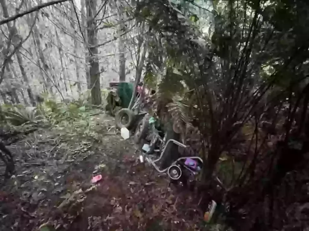 The family lived in a makeshift camp in the wilderness. Credit: NZ Police